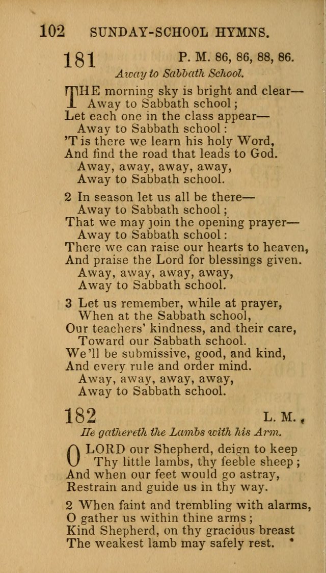 Hymns for Sunday Schools, Youth, and Children page 102