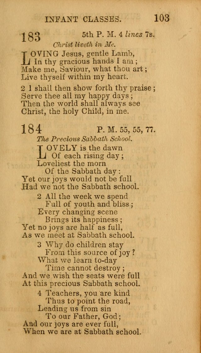 Hymns for Sunday Schools, Youth, and Children page 103