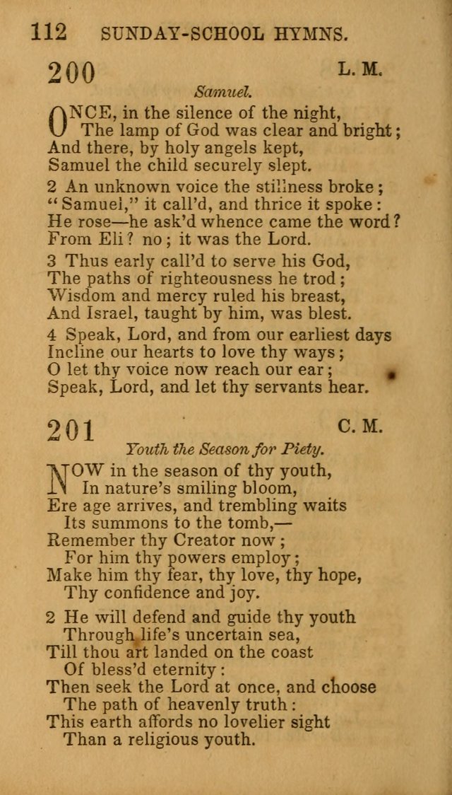 Hymns for Sunday Schools, Youth, and Children page 112