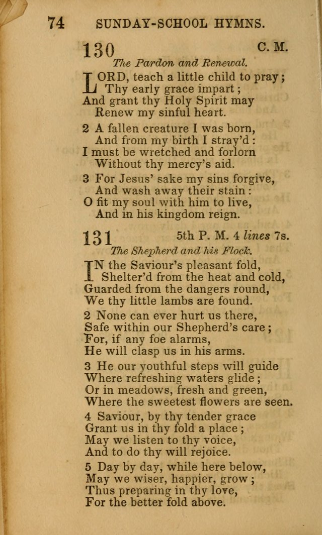 Hymns for Sunday Schools, Youth, and Children page 74