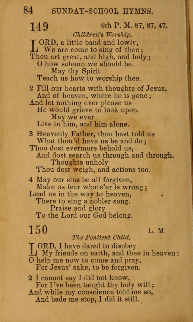 Hymns for Sunday Schools, Youth, and Children page 84