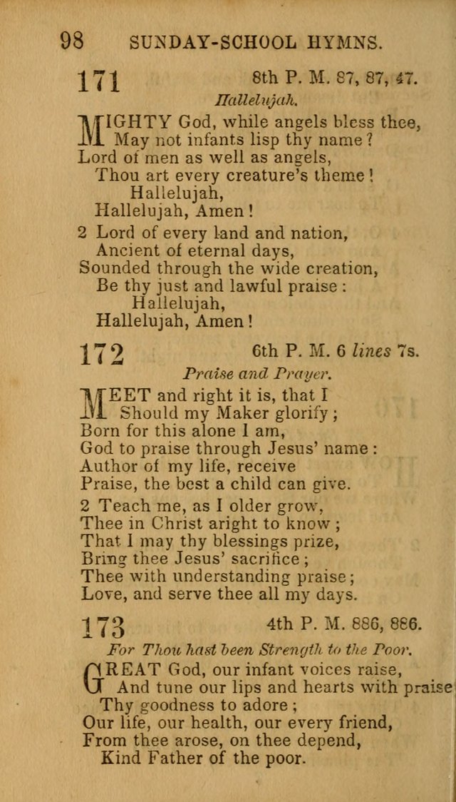 Hymns for Sunday Schools, Youth, and Children page 98