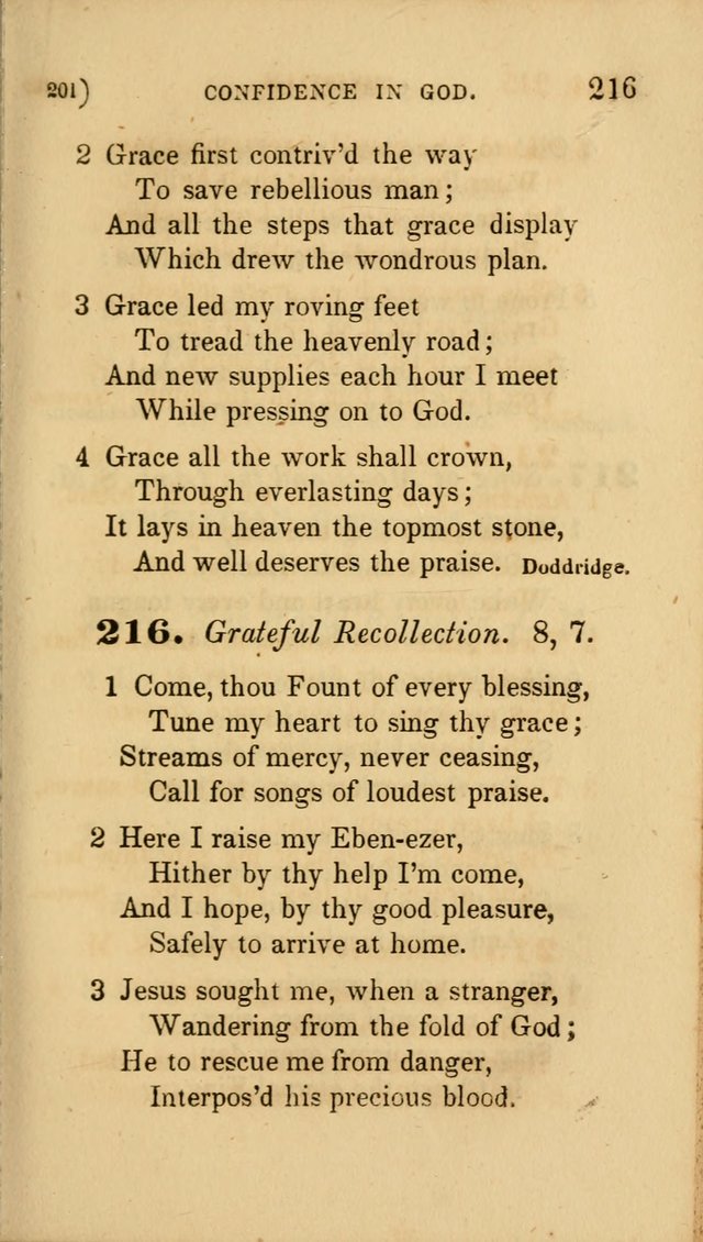 Hymns for Social Worship: selected from Watts, Doddridge, Newton, Cowper, Steele and others page 201