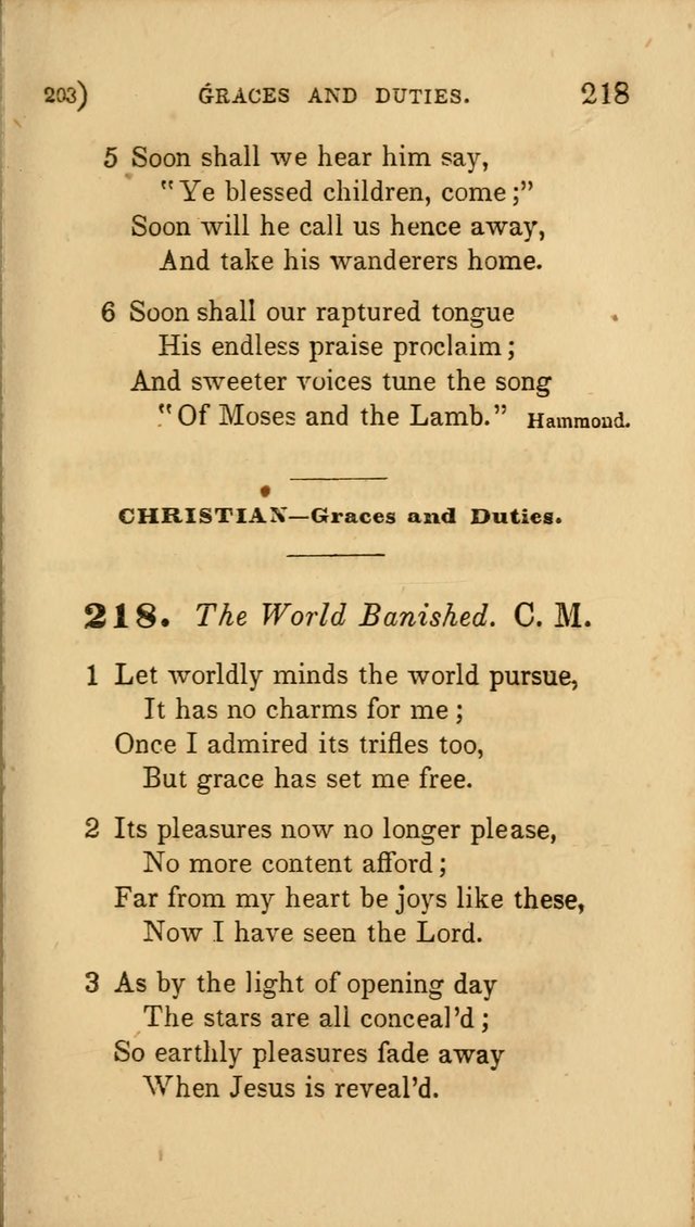 Hymns for Social Worship: selected from Watts, Doddridge, Newton, Cowper, Steele and others page 203
