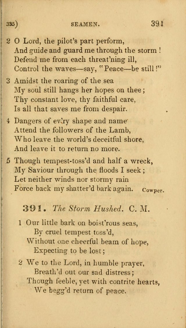 Hymns for Social Worship: selected from Watts, Doddridge, Newton, Cowper, Steele and others page 335