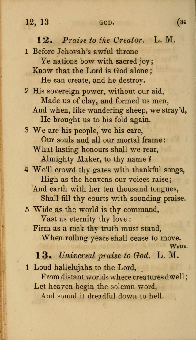 Hymns for Social Worship: selected from Watts, Doddridge, Newton, Cowper, Steele and others page 34