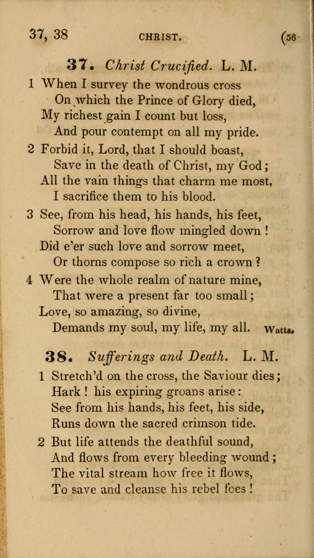 Hymns for Social Worship: selected from Watts, Doddridge, Newton, Cowper, Steele and others page 56