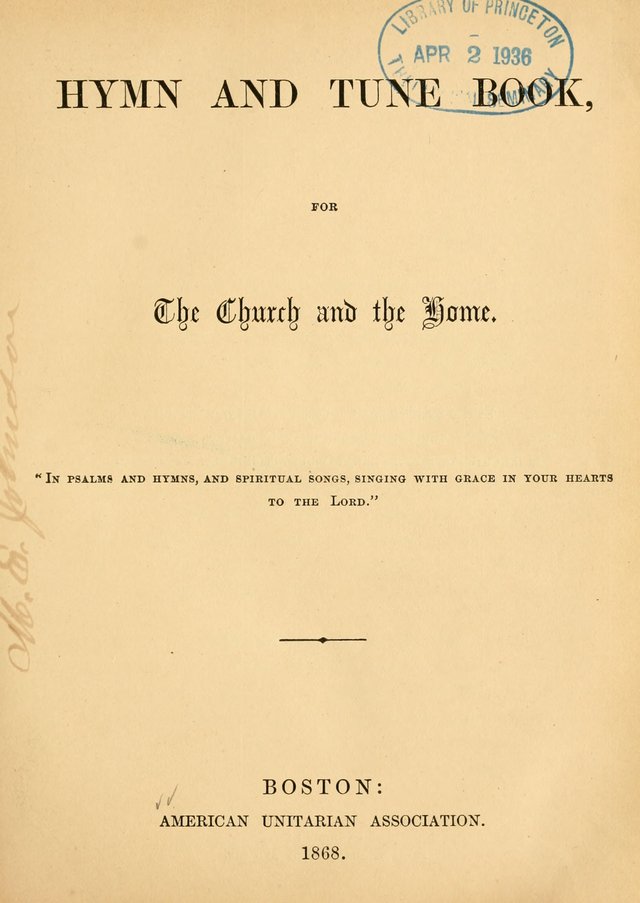 Hymn and Tune Book, for the Church and the Home page 6