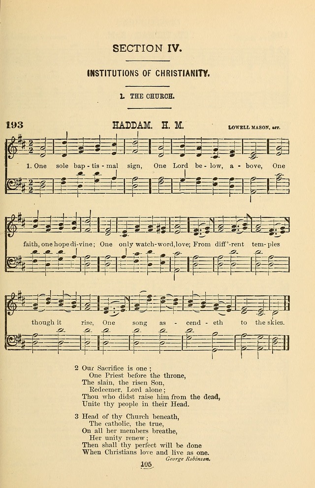 Hymn and Tune Book of the Methodist Episcopal Church, South (Round Note Ed.) page 105