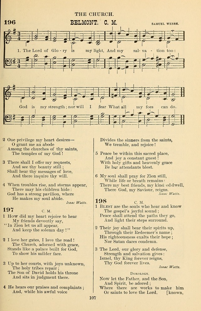 Hymn and Tune Book of the Methodist Episcopal Church, South (Round Note Ed.) page 107