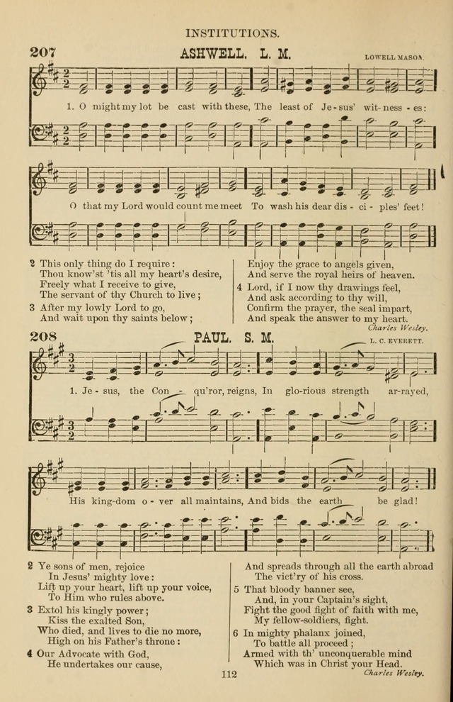 Hymn and Tune Book of the Methodist Episcopal Church, South (Round Note Ed.) page 112