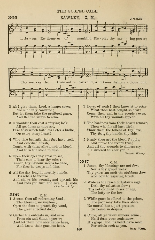 Hymn and Tune Book of the Methodist Episcopal Church, South (Round Note Ed.) page 160