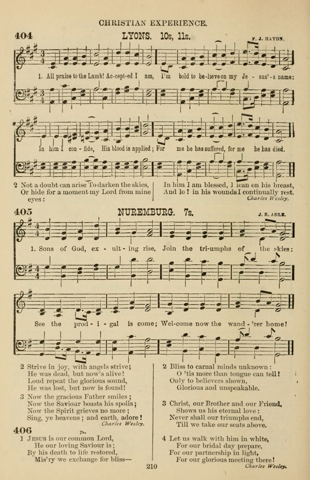 Hymn and Tune Book of the Methodist Episcopal Church, South (Round Note Ed.) page 210