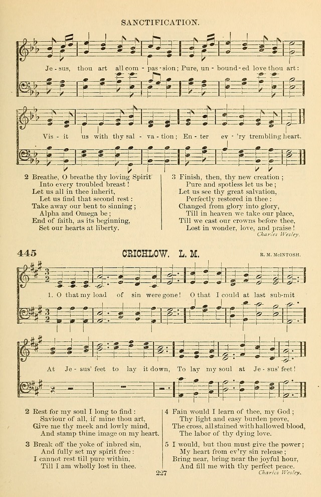 Hymn and Tune Book of the Methodist Episcopal Church, South (Round Note Ed.) page 227