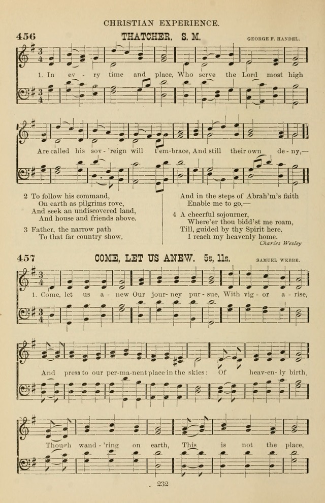 Hymn and Tune Book of the Methodist Episcopal Church, South (Round Note Ed.) page 232