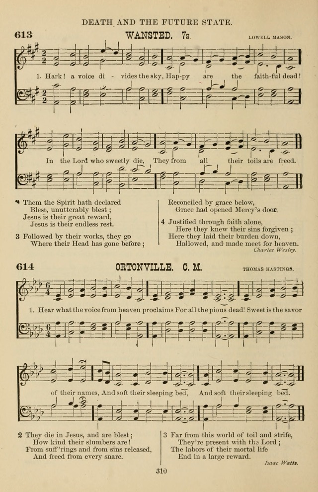 Hymn and Tune Book of the Methodist Episcopal Church, South (Round Note Ed.) page 310