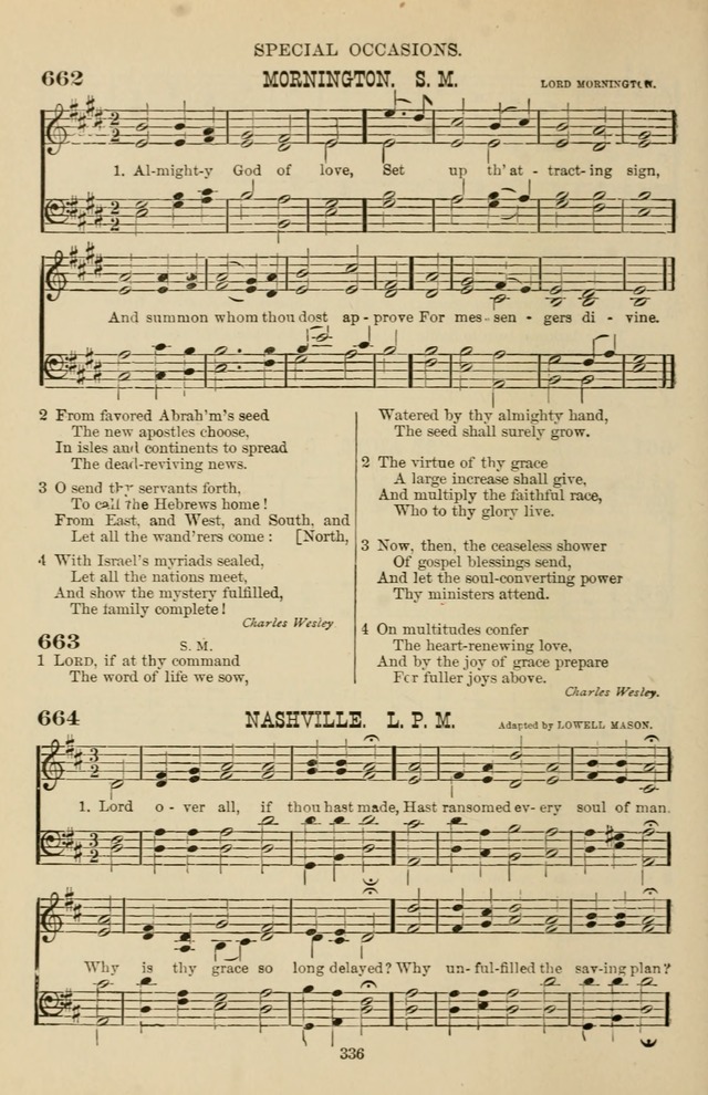 Hymn and Tune Book of the Methodist Episcopal Church, South (Round Note Ed.) page 336