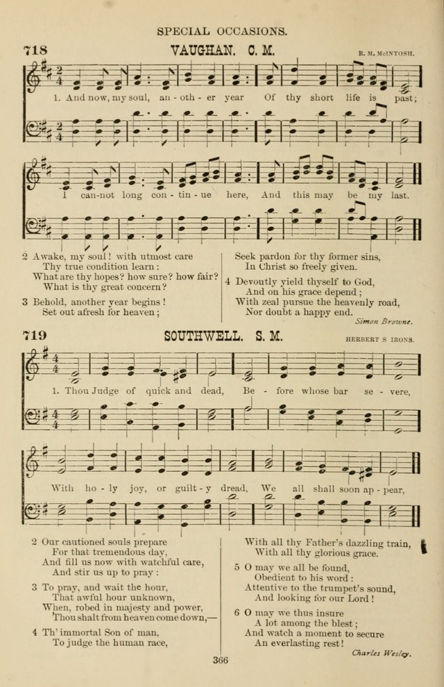 Hymn and Tune Book of the Methodist Episcopal Church, South (Round Note Ed.) page 366