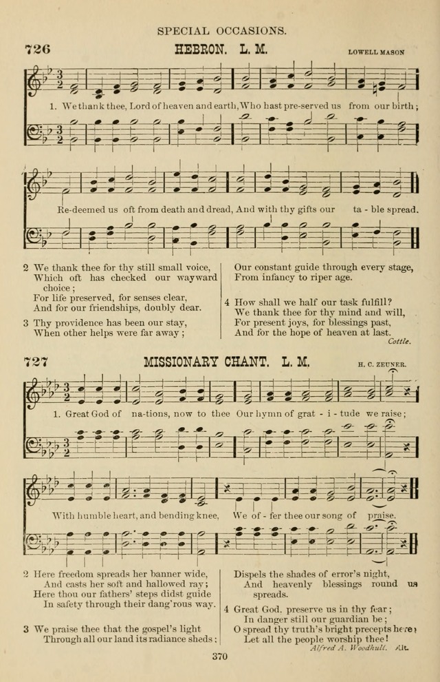 Hymn and Tune Book of the Methodist Episcopal Church, South (Round Note Ed.) page 370