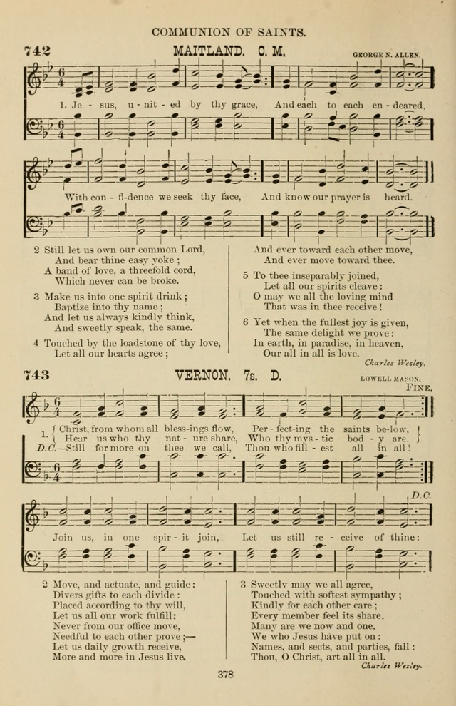 Hymn and Tune Book of the Methodist Episcopal Church, South (Round Note Ed.) page 378