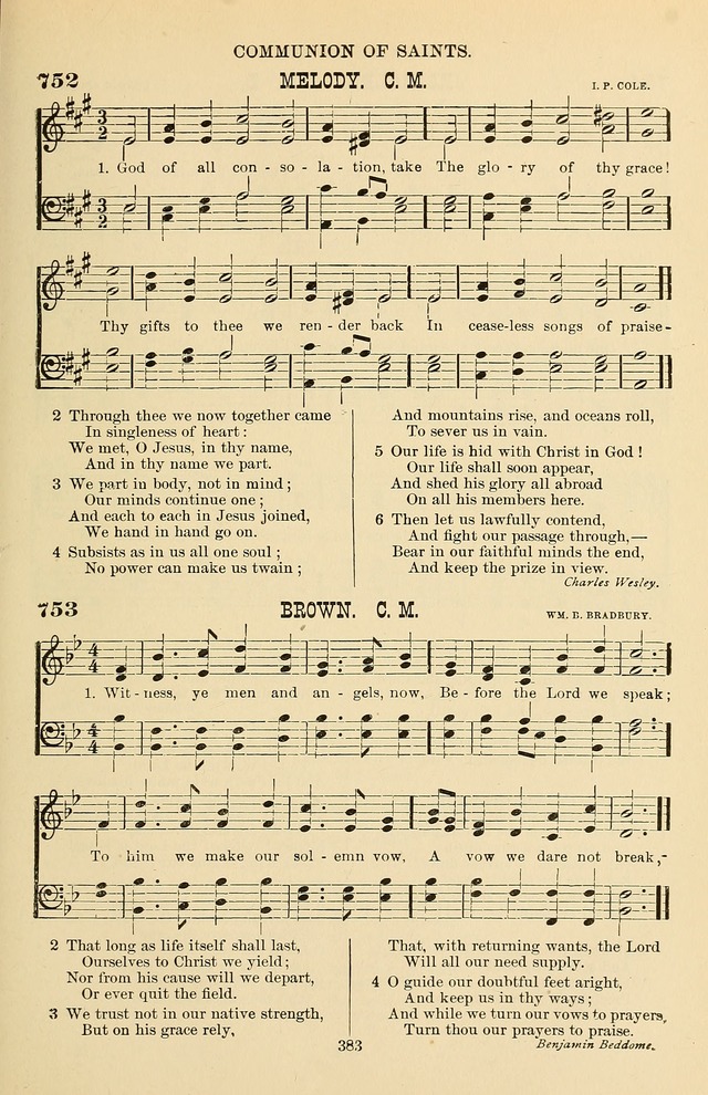 Hymn and Tune Book of the Methodist Episcopal Church, South (Round Note Ed.) page 383