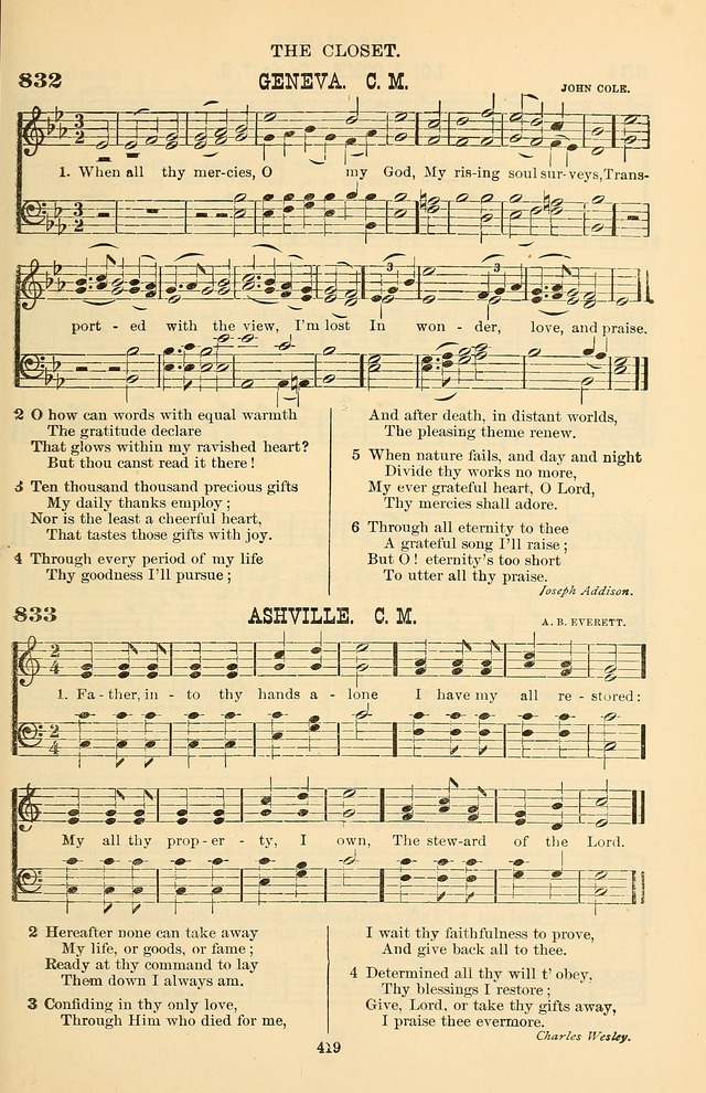 Hymn and Tune Book of the Methodist Episcopal Church, South (Round Note Ed.) page 419