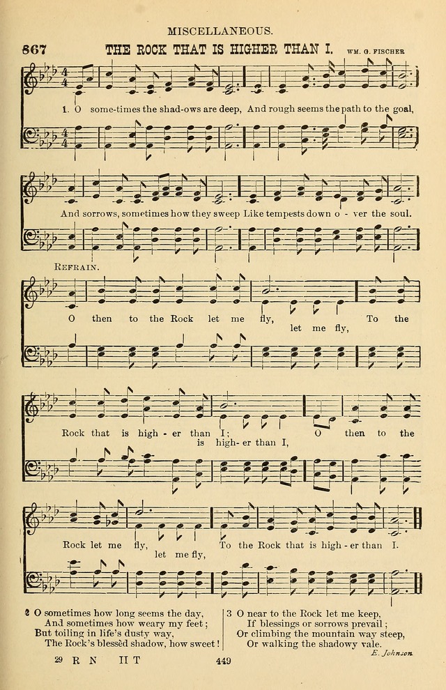 Hymn and Tune Book of the Methodist Episcopal Church, South (Round Note Ed.) page 449