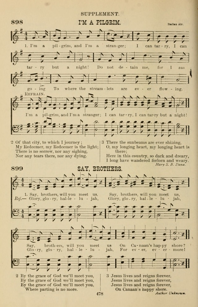 Hymn and Tune Book of the Methodist Episcopal Church, South (Round Note Ed.) page 478