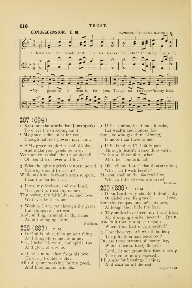 Hymn and Tune Book for Use in Old School or Primitive Baptist Churches page 116