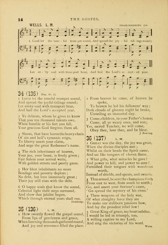 Hymn and Tune Book for Use in Old School or Primitive Baptist Churches page 14