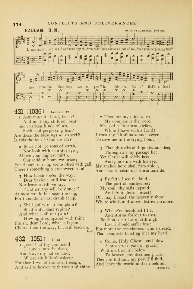 Hymn and Tune Book for Use in Old School or Primitive Baptist Churches page 174