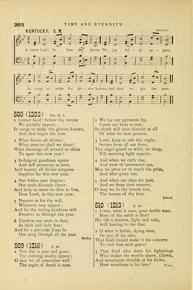 Hymn and Tune Book for Use in Old School or Primitive Baptist Churches page 202