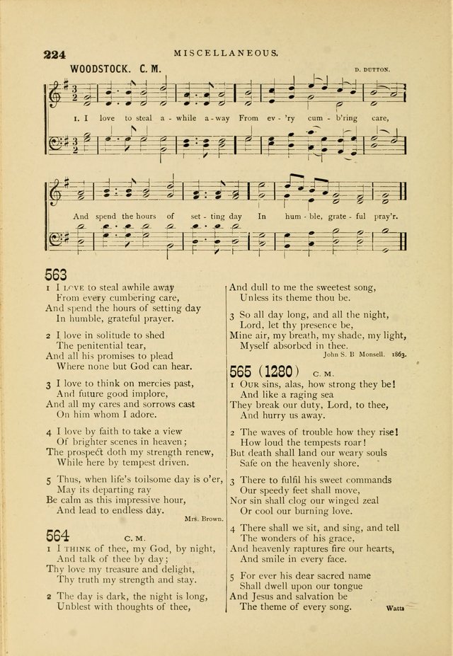 Hymn and Tune Book for Use in Old School or Primitive Baptist Churches page 224