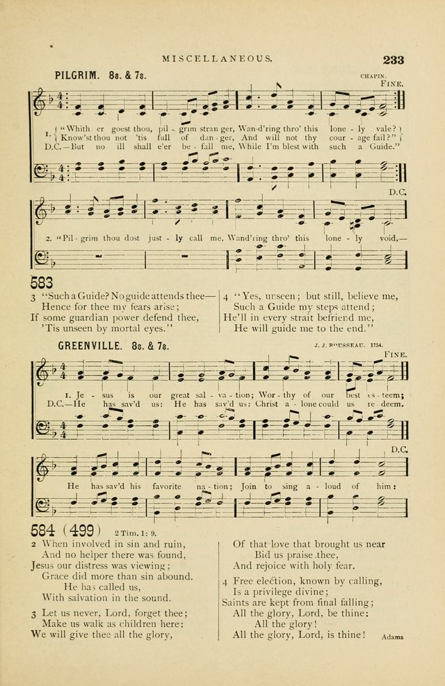 Hymn and Tune Book for Use in Old School or Primitive Baptist Churches page 233