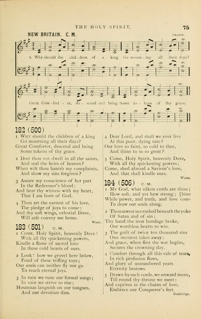 Hymn and Tune Book for Use in Old School or Primitive Baptist Churches page 75