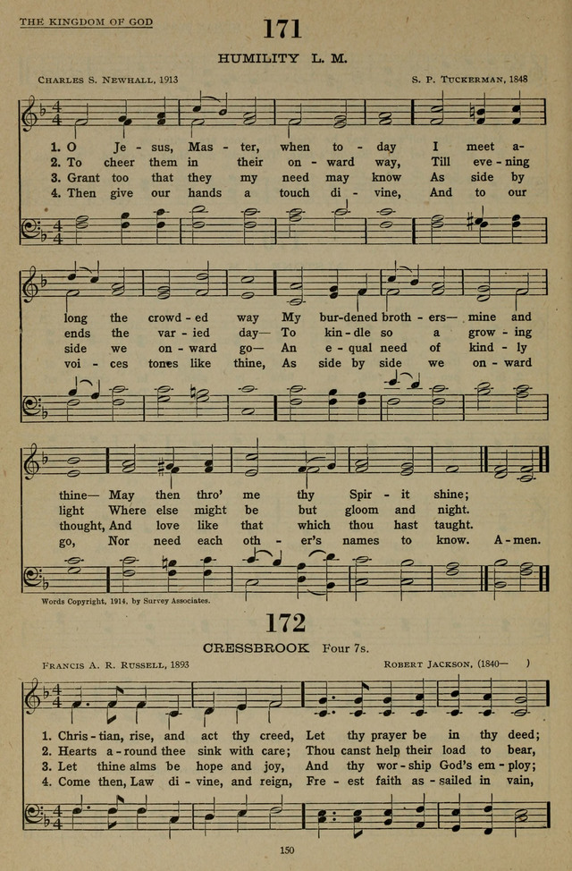 Hymns of the United Church page 150