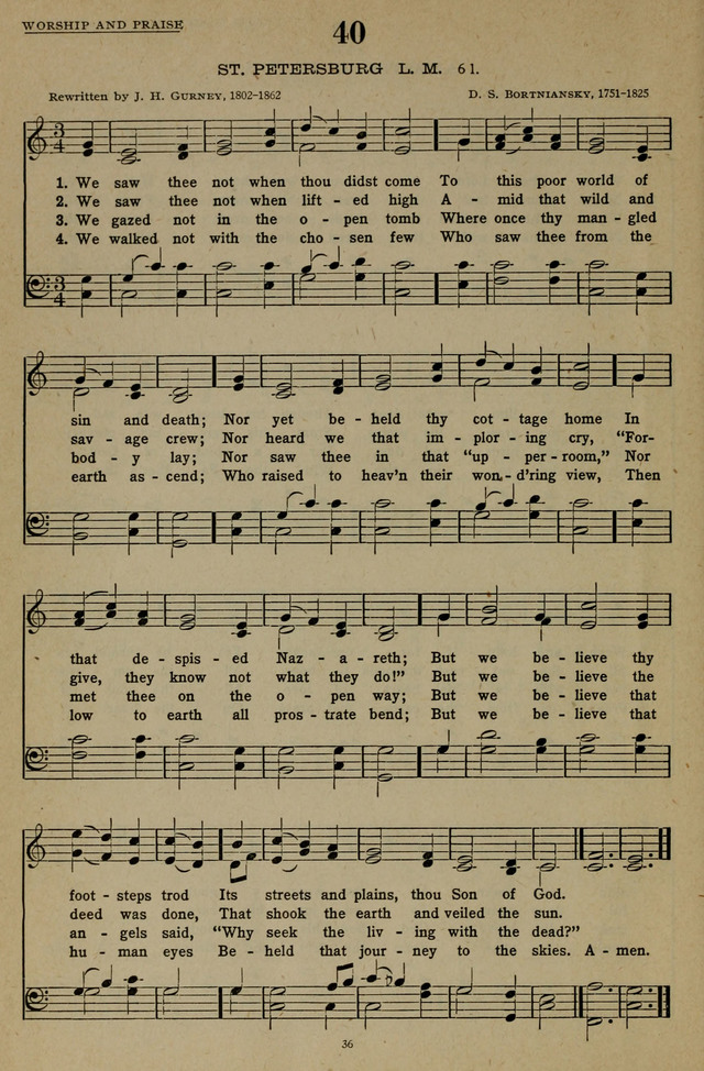 Hymns of the United Church page 36