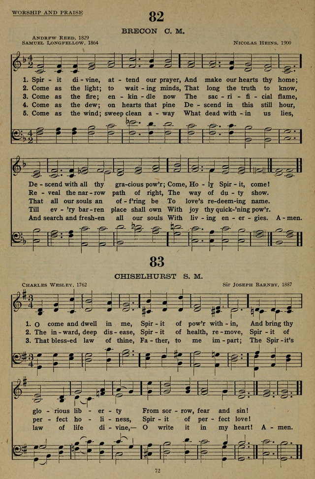 Hymns of the United Church page 72