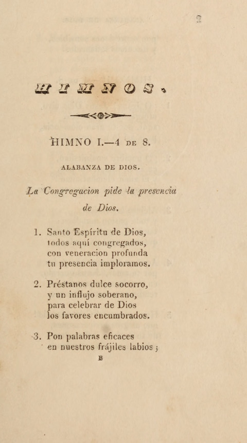 Himnos para el Uso de las Congregaciones Españolas de la Iglesia Protestante Metodista page 9