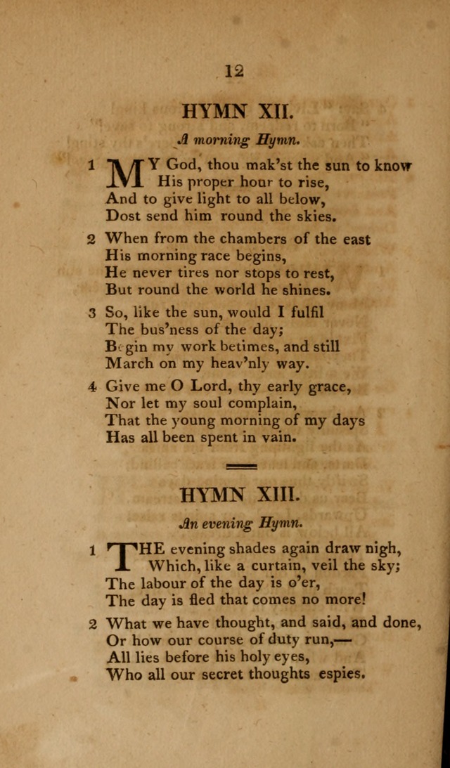 Hymns for the Use of Children page 12
