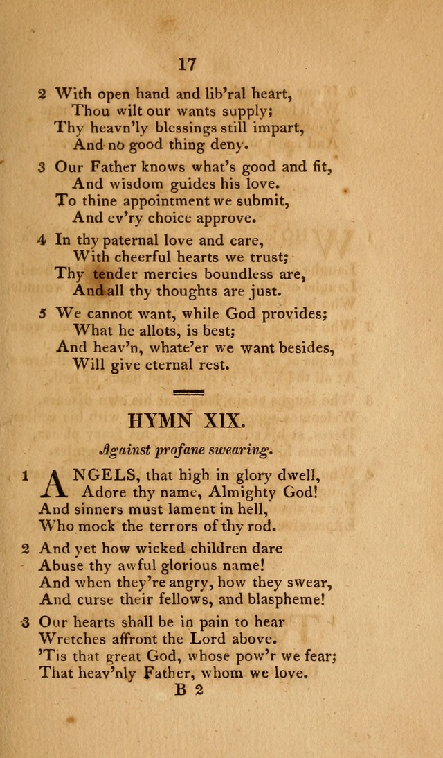 Hymns for the Use of Children page 17