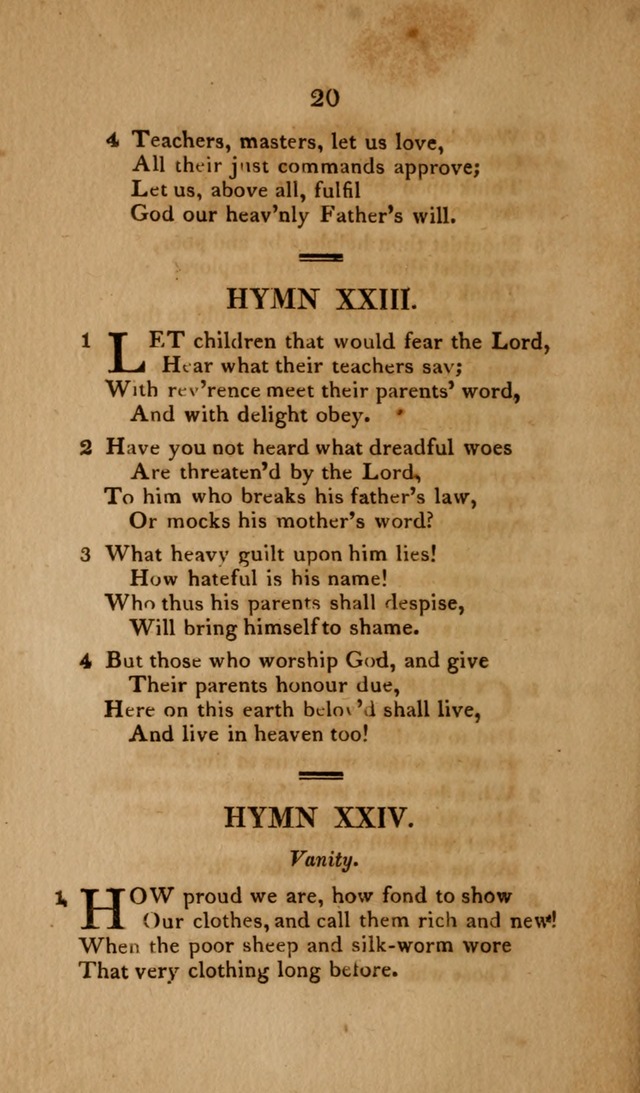 Hymns for the Use of Children page 20