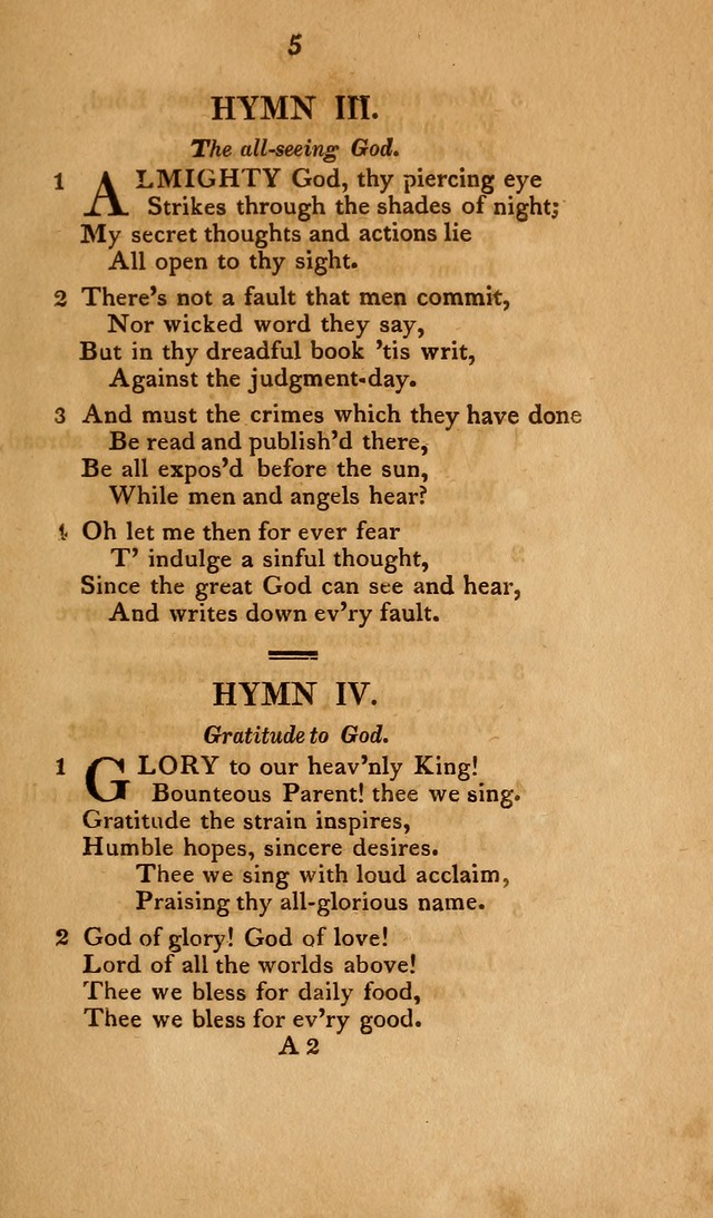 Hymns for the Use of Children page 5