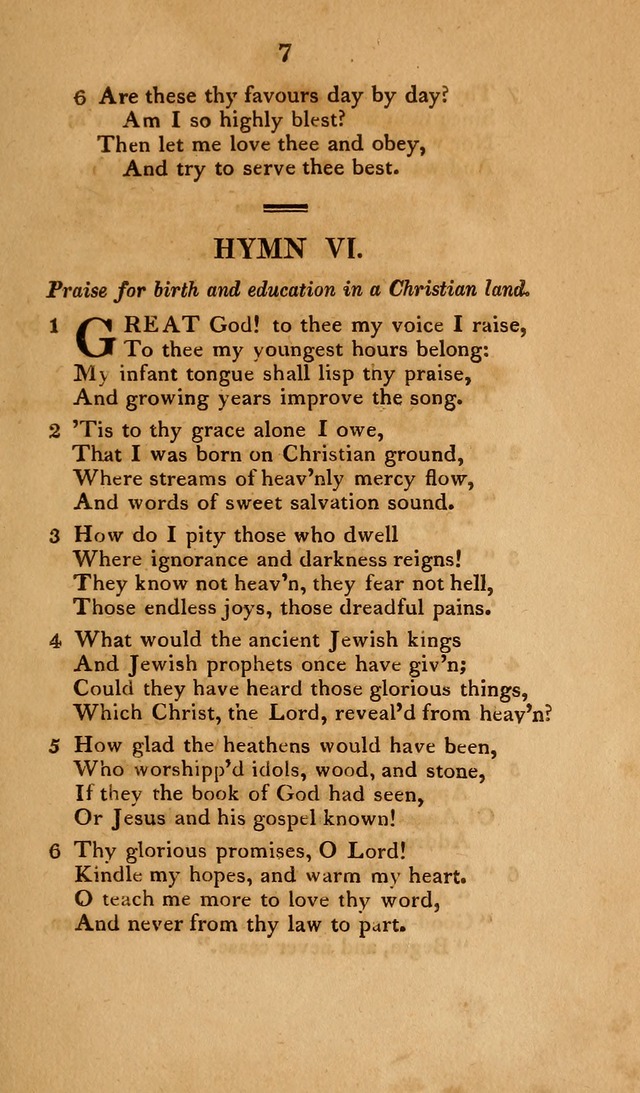 Hymns for the Use of Children page 7