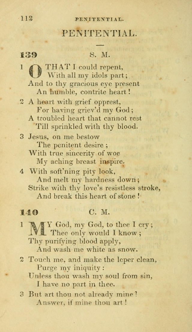Hymns selected from various authors: for the use of the Evangelical Association, and all lovers of pious devotion (5th ed.) page 112