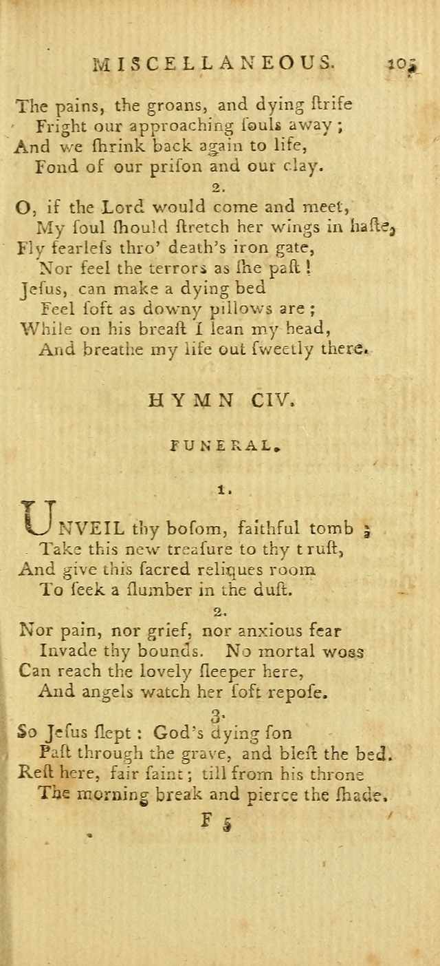 Hymns for the Use of the Society of United Christian Friends: with their constitution annexed page 105