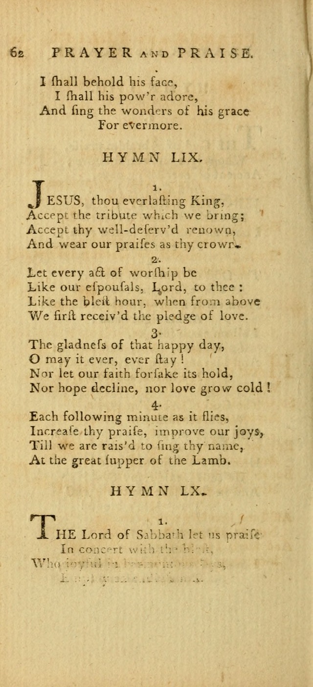 Hymns for the Use of the Society of United Christian Friends: with their constitution annexed page 62