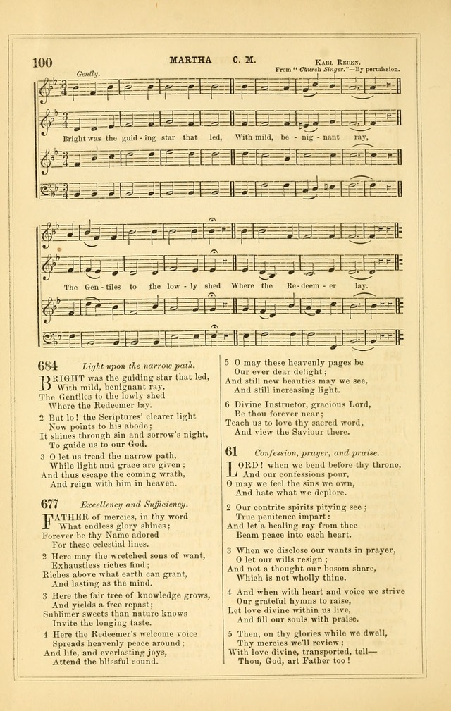 The Heart and Voice: or, Songs of Praise for the Sanctuary: hymn and tune book, designed for congregational singing in the Methodist Episcopal Church, and for congregations generally page 100