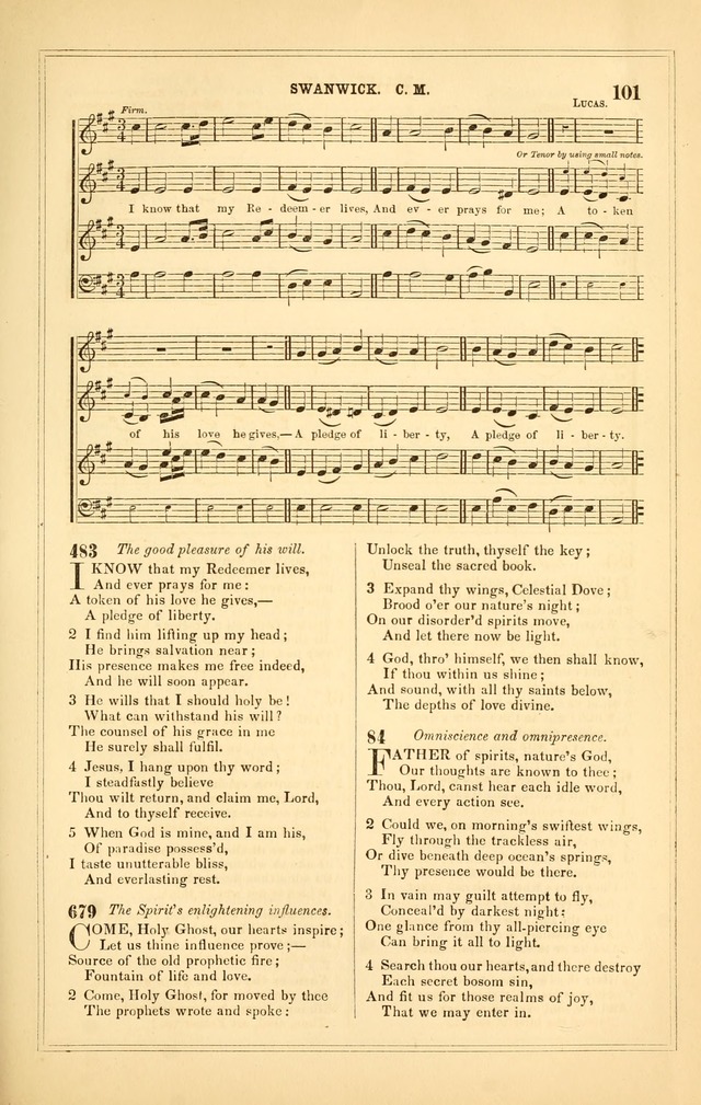 The Heart and Voice: or, Songs of Praise for the Sanctuary: hymn and tune book, designed for congregational singing in the Methodist Episcopal Church, and for congregations generally page 101