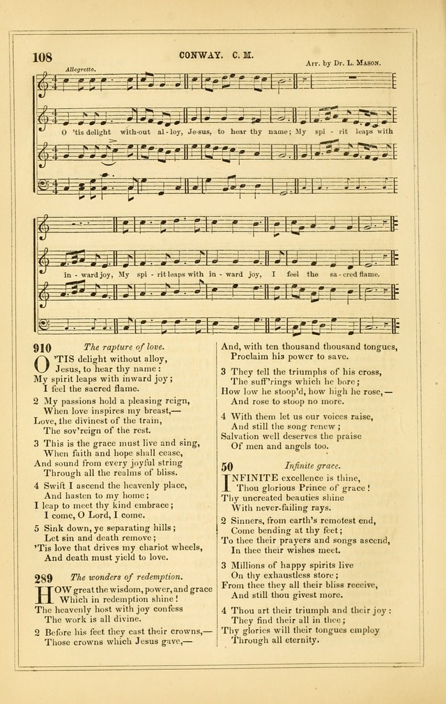 The Heart and Voice: or, Songs of Praise for the Sanctuary: hymn and tune book, designed for congregational singing in the Methodist Episcopal Church, and for congregations generally page 108